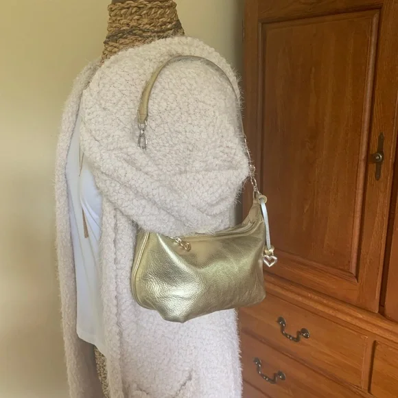 Brighton metallic gold shoulder bag - Picture 2 of 7